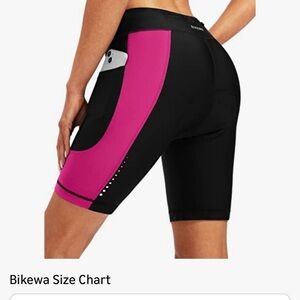 Bikewa Women's Black and Pink Bike Shorts